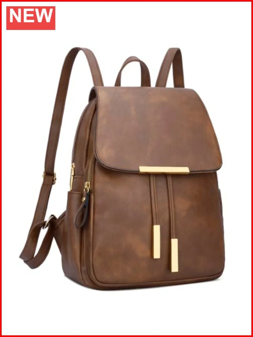 Quilted Vegan Leather Backpack Purse for Women, Small Casual Travel Daypack